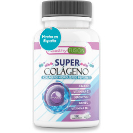 Healthy Fusion Supercolágeno 180 Caps - Colágeno Marino Hidrolizado Peptan con Magnesio y Vitaminas C y D3
