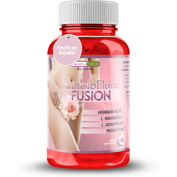 Healthy Fusion Probio Flora Probiotico Vaginal Con Arandano Rojo Sabor Cereza 50 Gominolas