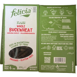 Felicia Bio Fusilli De Trigo Sarraceno Bio 340 G