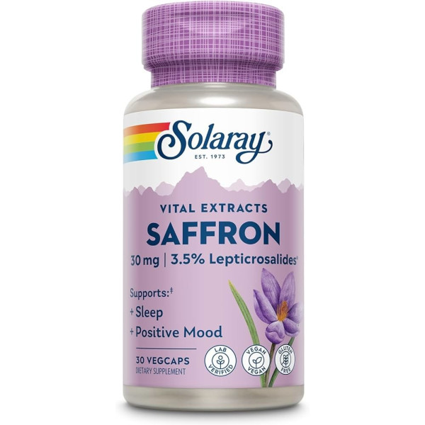 Solaray Saffraan 30 Veg Caps