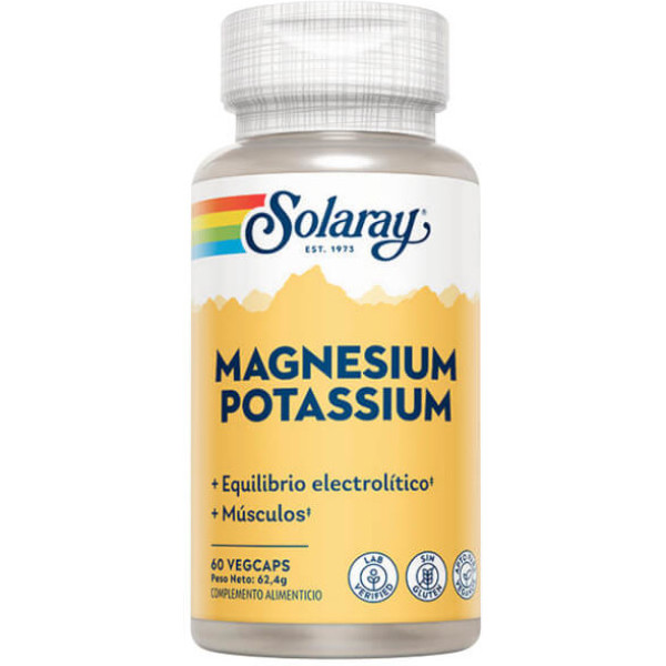 Solaray Magnésium Potassium 60 gélules végétales