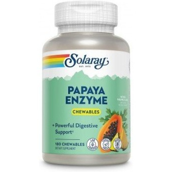 Mastic à l'enzyme papaye Solaray 90 composants