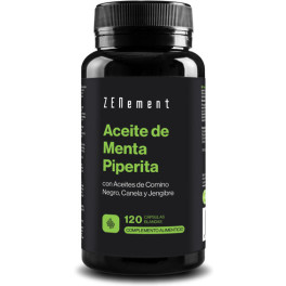 Zenement Pfefferminzöl mit Schwarzkümmel, Zimt, Ingwer, 120 Kapseln