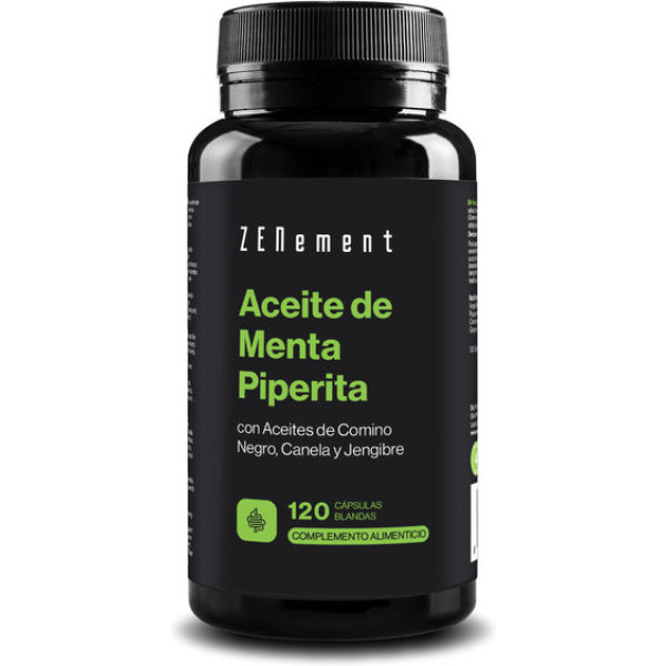Zenement Pfefferminzöl mit Schwarzkümmel, Zimt, Ingwer, 120 Kapseln