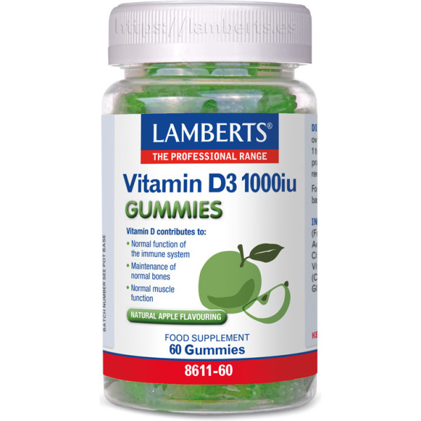 Lamberts Vitamina D3 1000 Ui 60 Gummies