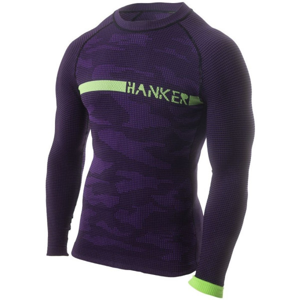 Hanker Camiseta Térmica Manga Larga Woyu Unisex Morado