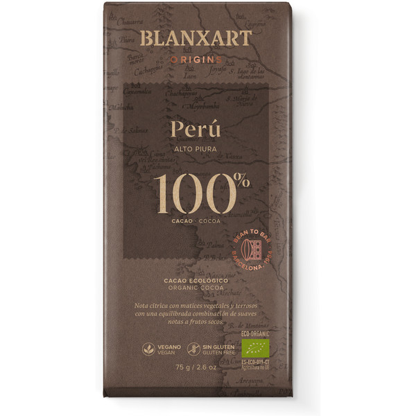 Blanxart dunkle Schokolade 100 % Peru 75 Gr Eco