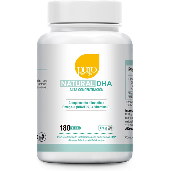Puro Omega Natural Dha Alta Concentracion 180 Perlas