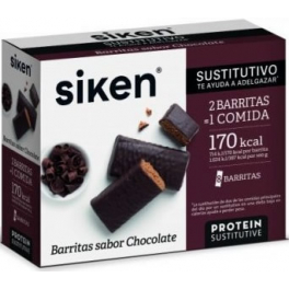 Siken Barras de Chocolate Substitutivas 8 barras x 40 gr