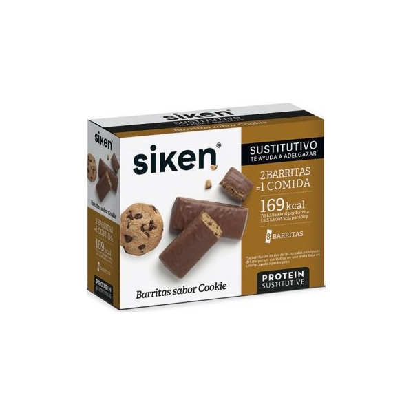 Siken Substitutive Cookie Bars 8 barres x 40 gr