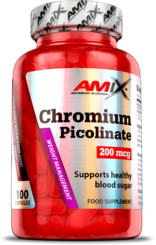 Amix Chromium Picolinate 100 CÃ¡psulas - Suplemento de Mineral de Cromo - Mantiene la Masa Muscular / Ayuda a Regular el Nivel de AzÃºcar-image