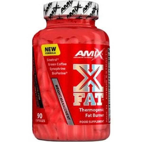 Amix X-Fat Thermogenic 90 Cápsulas Suplemento Termogénico - Contiene Guaraná y Cafeína.