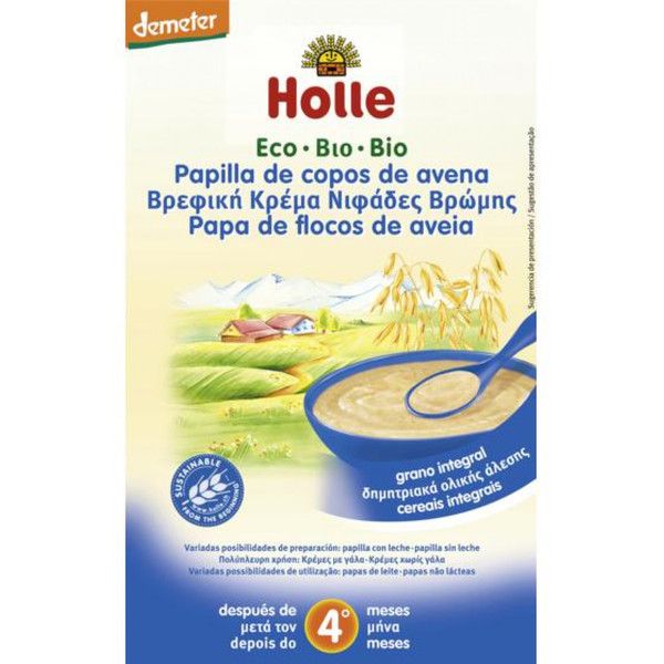 Holle Porridge Flocons d'Avoine +4 Mois 250g