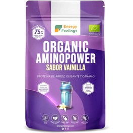 Energy Feelings Organic Aminopower 75% Vainilla 500 Gr Eco Vegan Sg