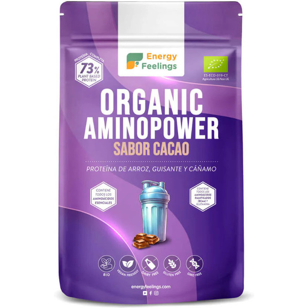 Energy Feelings Organic Amino Power Eco 70% De Proteínas Xl Pack (sabor Chocolate) 500 G (chocolate)