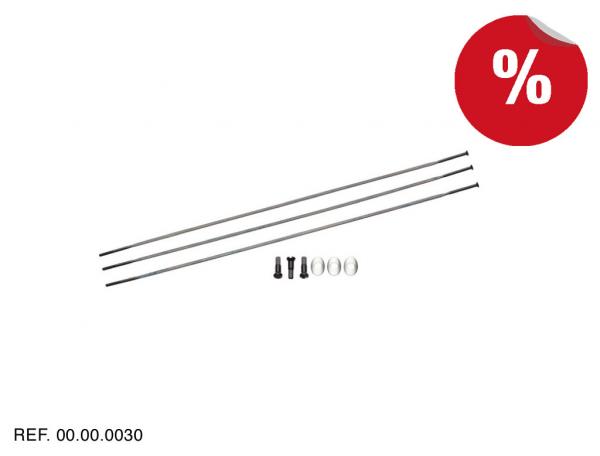 Zipp Rep Spoke 276mm Cx-ray Nero Dritto (3unitu00e0)