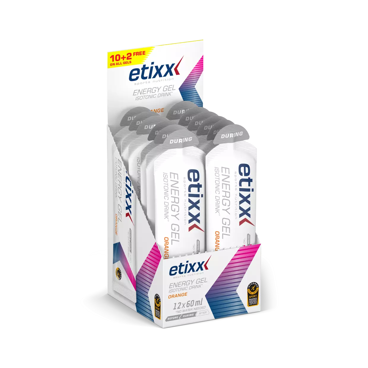 Etixx Isotonic Energy Gel 12 Geles X 40 Gr Sabor Naranja-image