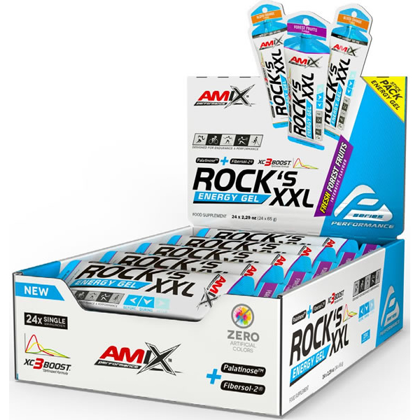 Amix Performance Energy Gel Rock's! XXL Caffeine Free - 24 gels x 65 gr