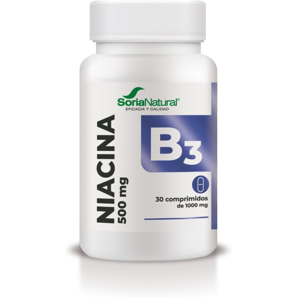 Soria Natuurlijke Vitamine B3 30 Tabletten met Vertraagde Afgifte
