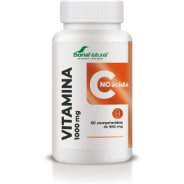 Vitamine C non acide Soria Natural 1000 mg, 60 comprimés