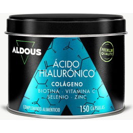 Aldous Bio Collagène + Acide Hyaluronique Vitamine C Biotine Zinc Sélénium 150 Capsules