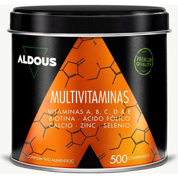 Aldous Bio Multivitaminici 500 Comp Vitamina C D E A Vitamine del gruppo B Biotina Acido Folico Calcio Zinco Selenio