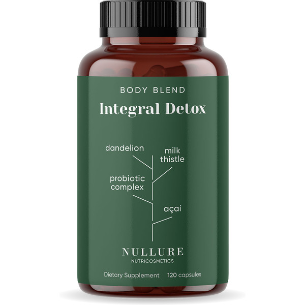 Nullure Detox Natural – Limpieza de Hígado y Colon, Salud Digestiva con Probióticos 120 caps