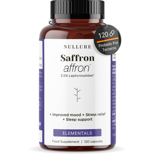 Nullure Spanish Saffron - Umore, stress, ansia e sonno ristoratore 120 capsule