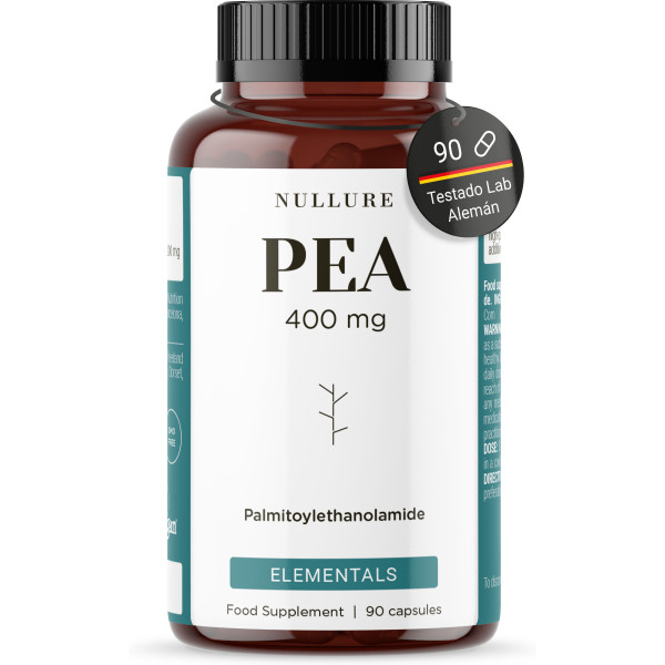 Nullure Pea Palmitoiletanolamida 400 Mg Antiinflamatorio Natural. Dolor Crónico Y Apoyo Nervioso 90 Caps