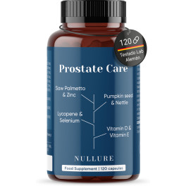 Nullure Complejo Próstata Con Saw Palmetto Salud Prostática. Caída Del Cabello Y Bienestar Urinario 120 Caps