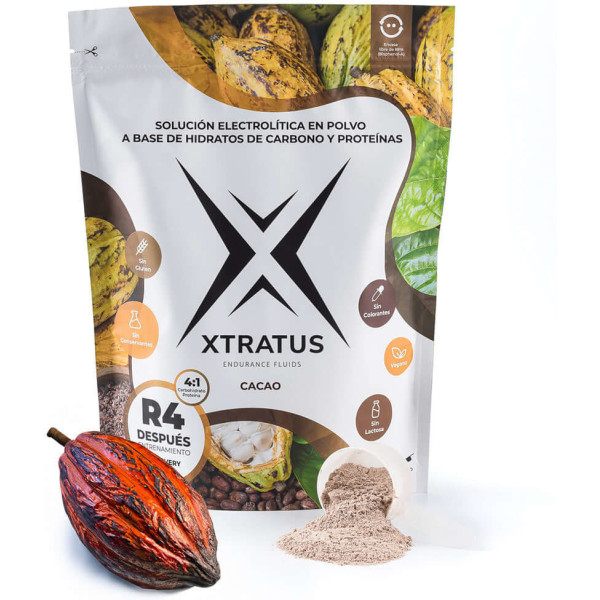 Xtratus Endurance Recovery Drink 4:1 met Koolhydraten en Veganistisch Eiwit met Cacao 1 kg