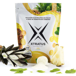 Xtratus Piña y Menta - Bebida Deportiva Energética con Carbohidratos 1:0,8 (maltodextrina - fructosa) y Sales Minerales. Sin Aditivos. Sin Aromas. Con Piña y Menta Natural en Polvo. Para Hidratacion y Rendimiento Durante Entrenamiento. Óptima digestión.