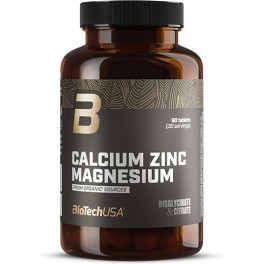 Biotech USA Calcium Zink Magnesium Uit Organische Bronnen 90 Tabletten