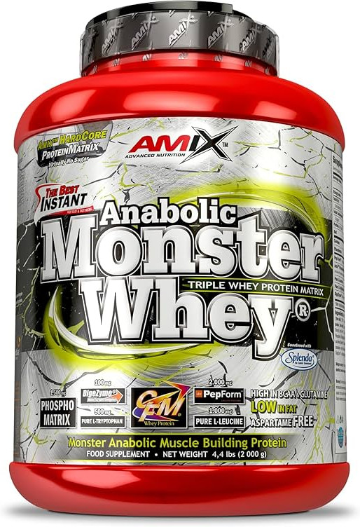 Amix Anabolic Monster Whey 2 Kg + 200 Gr Geschmack Doppelte Schokolade-image