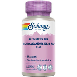 Solaray KSM66 Plus Ashwagandha 60 cápsulas V