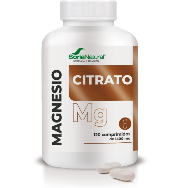 Citrate de magnésium naturel Soria 120 comprimés