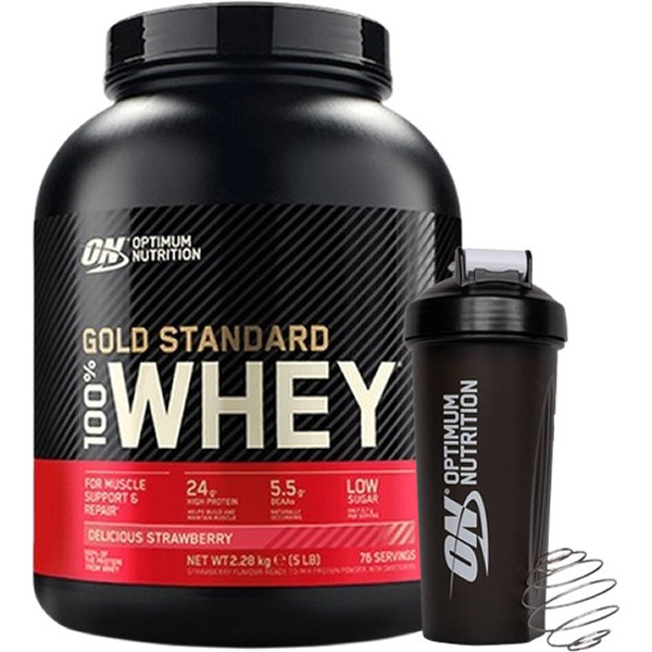 Pack de protéines Optimum Nutrition 100 % Whey Gold Standard 2,27 kg (5 lb) + créatine en poudre 317 g