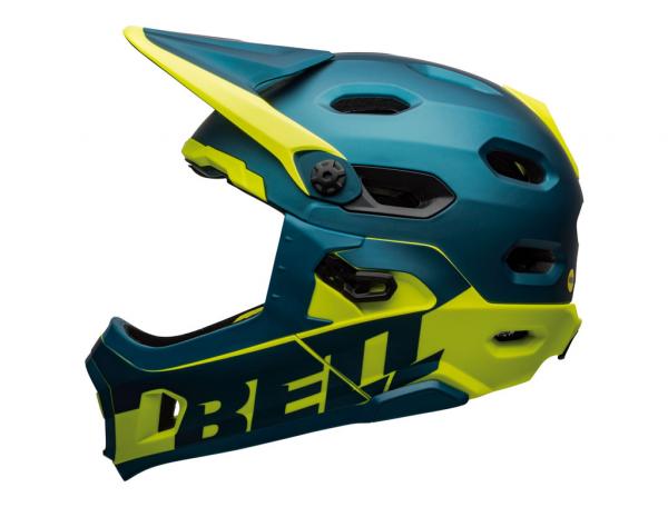 Bell Super Dh Mips Blu/hiviz M - Casco da ciclismo