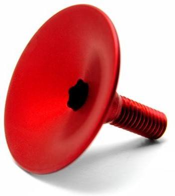 Absoluter SCHWARZER Ersatz – Integrierte obere Kappe (Topcap+Bolzen) – Rot