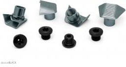 Absolute Black Repuesto - Road Bolt Covers - Ultegra 6800 Covers + Bolts Grey