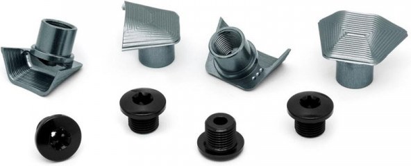 Absolute Black Replacement - Road Bolt Covers - Dura Ace 9100 Covers + Bolts Gray