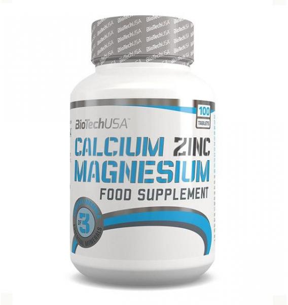 Biotech Usa Calcium Zinc Magnesium 100 Tabs.