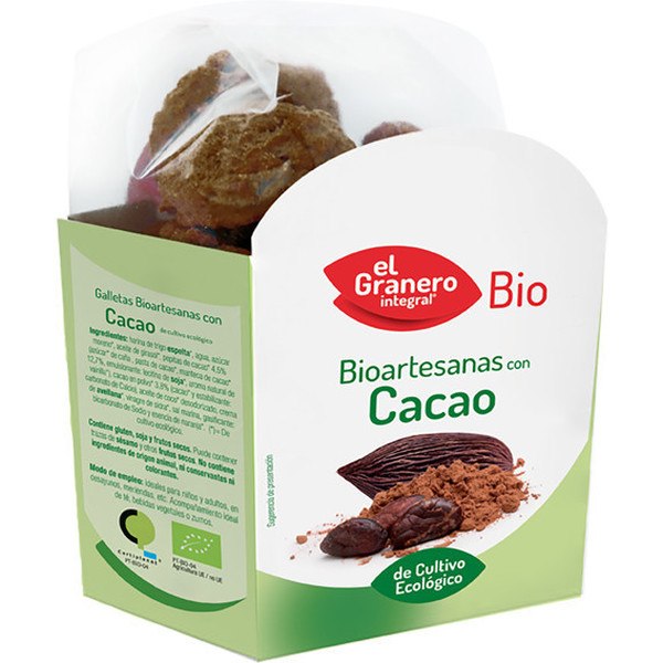 El Granero Biscuits Artisans Intégraux Au Chocolat Bio 220 Gr