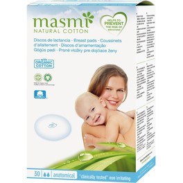 Masmi Discos Lactancia Masmi Natural Cotton 30u