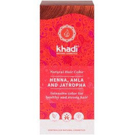 Hennè Naturale Khadi Con Amla E Jatropha Rossa 100 G