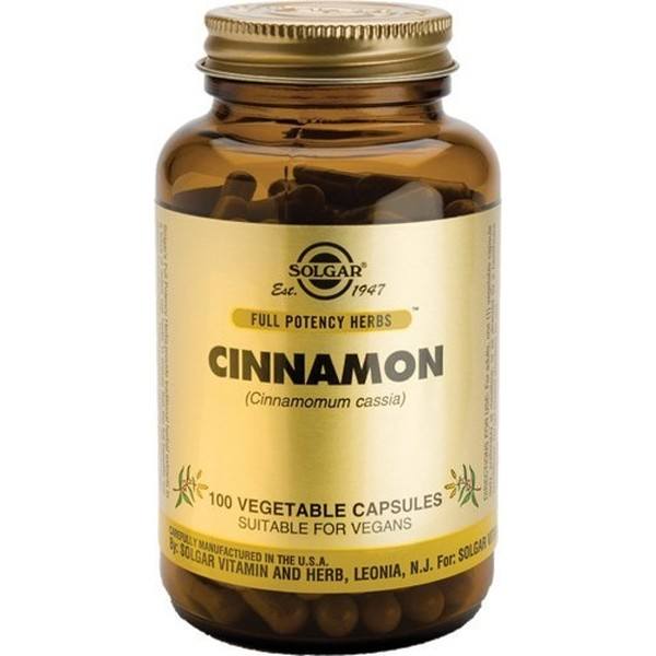 Solgar Cinnamon (Canela) Chinês 100 Vcaps