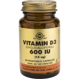 Solgar Vitamine D3 600ui 15 Mcg 60 Vcaps
