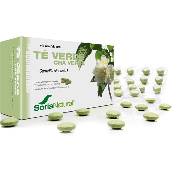 Soria Natürlicher grüner Tee 60 Comp 600 mg
