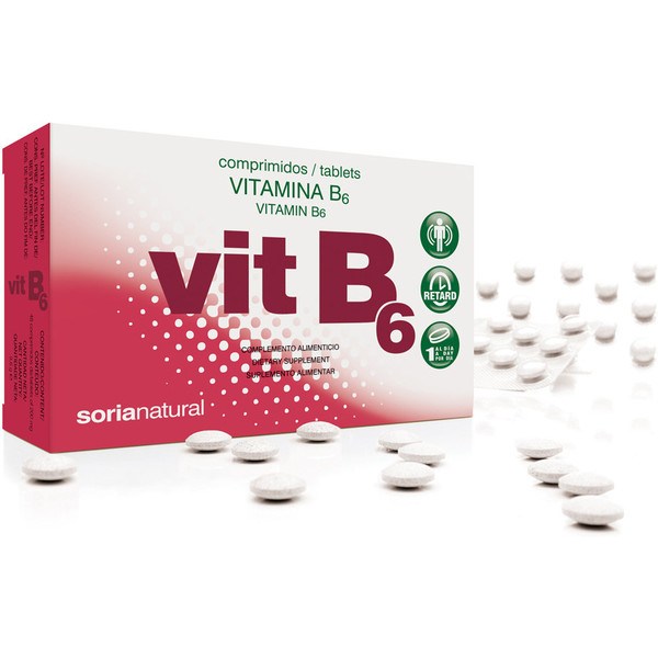 Soria Natuurlijke Vitamine B6 200 mg. X 48 Vertraging
