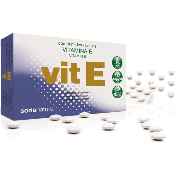 Vitamine E naturelle Soria 200 mg. X 48 Délai